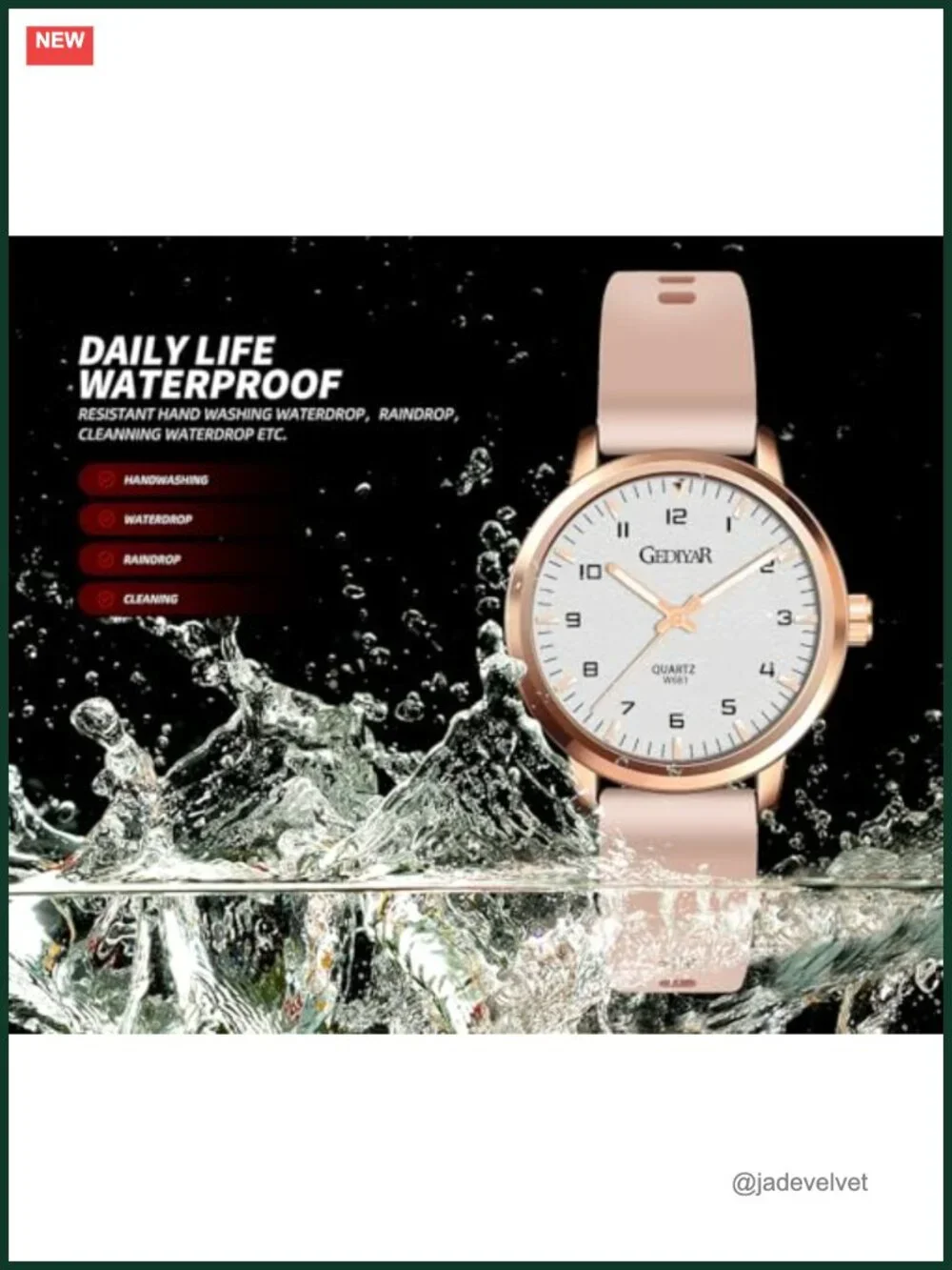 Quartz Wrist Watch Waterproof Analog Easy Read Silicone Band Sport